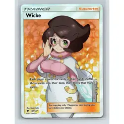 Wicke 147/147 Full Art Holo Ultra Rare Burning Shadows Pokemon - Image 1