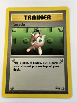 Recycle 61/62 Fossil Regular 1999 Unlimited Pokemon Game TCG - Image 1