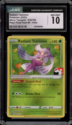 Pokemon Radiant Tsareena Pokemon Prize Pk. PLAY! Holo Rare #016 CGC 10 Gem Mint - Image 1