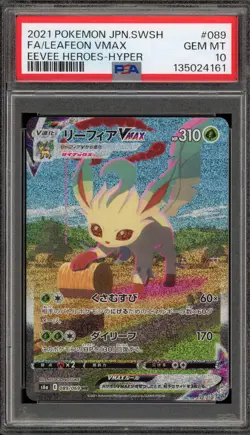 Pokemon Leafeon VMAX Eevee Heroes Japanese Hyper Rare Full Alt Art #089 PSA 10 - Image 1
