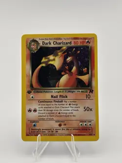 Dark Charizard 4/82 1st Edition Pokemon Card Team Rocket 1st Rare Holo NM - Image 2