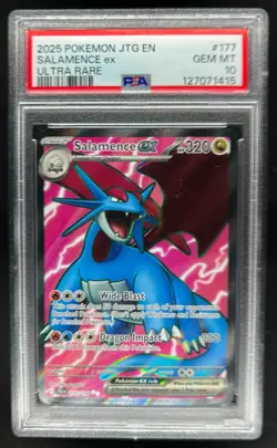 2025 Pokemon Journey Together Salamence ex #177/159 PSA 10 - Image 1