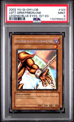 Left Arm Of The Forbidden One LOB-123 Ultra Rare 1st Edition Yugioh PSA 9 *623 - Image 1