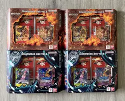 One Piece Card Game Illustration Box Vol.5 & Vol.6 (2 Each) Lot of 4 Sealed EN - Image 1