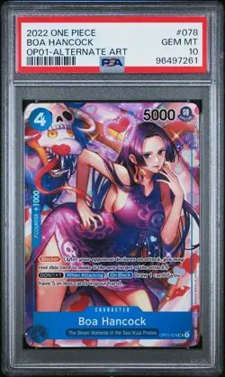 2022 One Piece English Boa Hancock Romance Dawn Alternate Art OP01-078 PSA 10 - Image 1