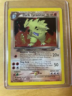 Pokemon TCG Dark Tyranitar Neo Destiny Holo Rare Card 11/105 - Image 1