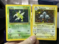 Scyther 17/130 Magneton 9/130 Base Set 2 2000 Holo Vintage Pokemon Card Lot WOTC - Image 3
