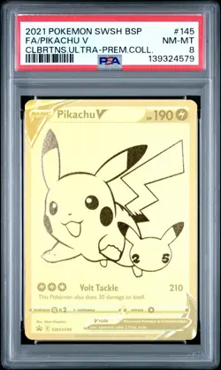 PSA 8 Pikachu V SWSH145 - Celebrations UPC Promo Pokemon Card - Pokemon TCG - Image 1