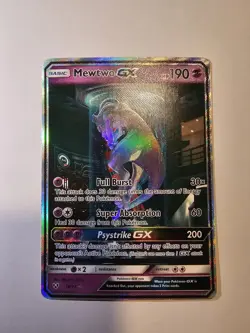 Pokemon TCG Mewtwo GX Secret Rare 78/73 Shining Legends Full Art Card - Image 1