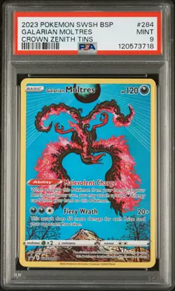 Pokemon Galarian Moltres SWSH284 - SWSH: Sword & Shield Promo Cards Holo (PSA 9) - Image 1