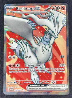 Reshiram ex 158/086 Sv: White Flare Full Art Ultra Rare Holo Pokemon TCG Card - Image 1