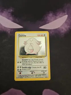 Chansey 3/102 Pokemon Base Set Unlimited Holo Rare Card - Image 1