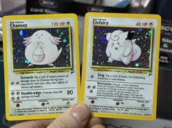 Clefairy 6/130 Chansey 3/130 Base Set 2 2000 Holo Vintage Pokemon Card Lot WOTC - Image 3