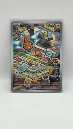 Pokemon TCG Rotom 197/182 Destined Rivals Full Art Holo Card with Illustration - Image 1