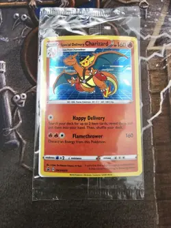 Special Delivery SEALED Charizard Promo Sword & Shield Promo Cards SWSH075 - Image 1