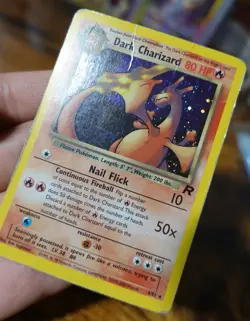 Dark Charizard 4/82 Holo Insufficient Ink Error Team Rocket Pokemon Card DMG^ - Image 3