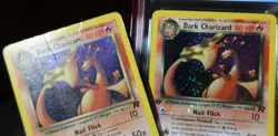 Dark Charizard 4/82 Holo Insufficient Ink Error Team Rocket Pokemon Card DMG^ - Image 4