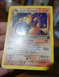 Dark Charizard 4/82 Holo Insufficient Ink Error Team Rocket Pokemon Card DMG^ - Image 5