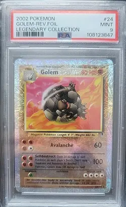 PSA 9 Golem 24/110 2002 Pokemon Legendary Reverse Foil Mint WOTC - Image 1