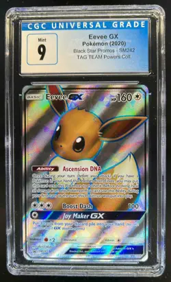 2016-19 Pokemon SM Black Star Promos Eevee #SM242 CGC 9 - Image 1