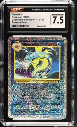 POKEMON CGC 7.5 Gyarados 12/110 Legendary Collection Reverse Holo *3060 - Image 1