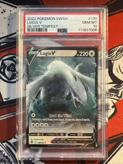 Pokemon TCG Lugia v Silver Tempest 138/195 Sword & Shield PSA 10 - Image 1