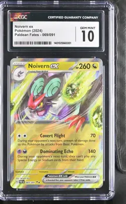 Pokemon Noivern ex Paldean Fates Double Rare 069/091 CGC 10 Gem Mint - Image 1