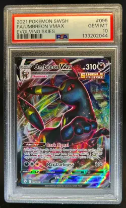2021 Pokemon SWSH Evolving Skies Umbreon VMAX #095/203 PSA 10 - Image 1