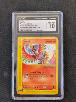 Pokemon Ho-Oh Pokemon Center New York Black Star Promo #52 CGC 10 Gem Mint - Image 1