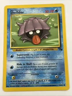 Shellder 54/62 Fossil Regular 1999 Unlimited Pokemon Game TCG - Image 1