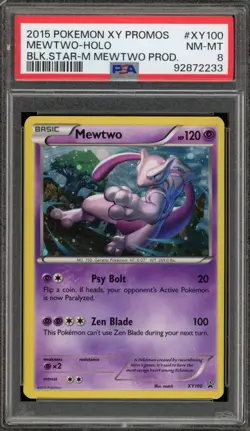 Pokemon Mewtwo M Mewtwo PROD. Black Star Holo Promo XY100 PSA 8 - Image 1