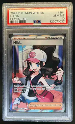 2025 Pokemon White Flare Hilda Ultra Rare #164/086 PSA 10 - Image 1