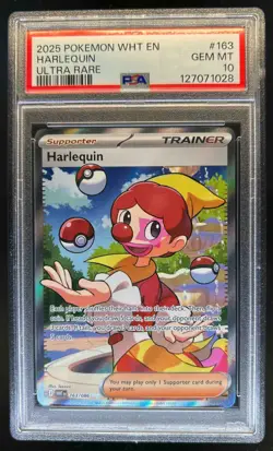 2025 Pokemon White Flare Harlequin Ultra Rare #163/086 PSA 10 - Image 1