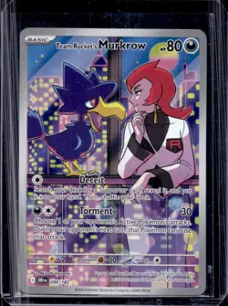 2025 Pokemon Destined Rivals Team Rocket's Murkrow #200/182 - Image 1