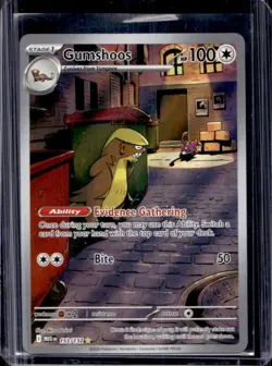 2025 Pokemon Mega Evolution Gumshoos Illustration Rare #153/132 - Image 1