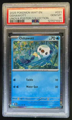 2025 Pokemon White Flare Oshawott Promos #021/086 PSA 10 - Image 1
