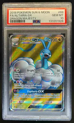2018 Pokemon Sun & Moon Dragon Majesty Altaria #68/70 PSA 10 - Image 1
