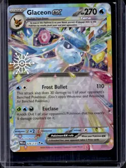 2025 Pokemon Holiday Calendar Glaceon EX Snowflake Stamp #026/131 - Image 1