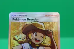 Pokemon Breeder 73/73 Shining Legends Ultra Rare Full Art Holo Trainer Supporter - Image 2