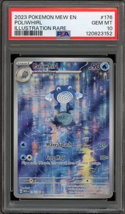 Pokemon Poliwhirl 151 MEW EN Illustration Rare #176 PSA 10 Gem Mint - Image 1