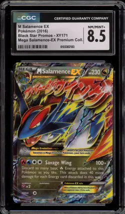 Pokemon M Salamence EX Premium Coll. Black Star Holo Promo XY171 CGC 8.5 - Image 1