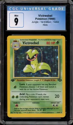 Pokemon Victreebel Jungle 1st Edition Holo Rare #14 CGC 9 Mint - Image 1