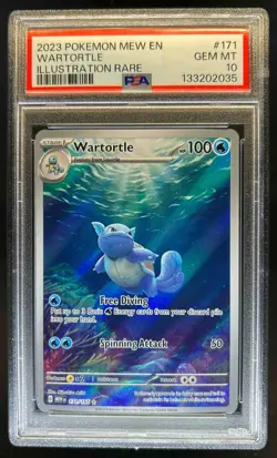 2023 Pokemon SV 151 Wartortle #171/165 PSA 10 - Image 1