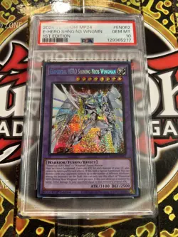 YuGiOh E-HERO SHINING NEOS WINGMAN #MP24-EN062🔥PSA 10🔥1st ED-2024 SECRET RARE - Image 4