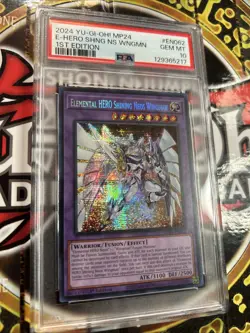 YuGiOh E-HERO SHINING NEOS WINGMAN #MP24-EN062🔥PSA 10🔥1st ED-2024 SECRET RARE - Image 5