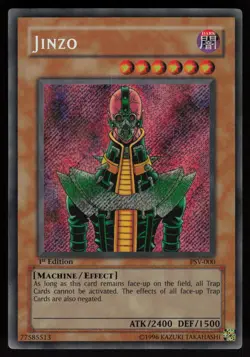 Jinzo PSV-000 Secret Rare Pharaoh's Servant 1st Edition Yu-Gi-Oh - Image 1