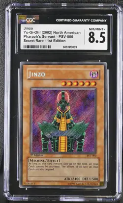 Jinzo PSV-000 1st Edition Secret Rare Yugioh CGC 8.5 Nm/mint+ *009 - Image 1