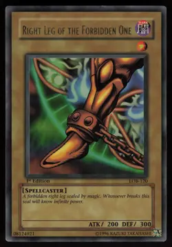 Right Leg of the Forbidden One LOB-120 WAVY Ultra Rare 1st Edition Yugioh - Image 1