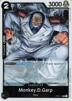 Foil Monkey.D.Garp OP02-115 L Paramount War One Piece TCG - Image 1