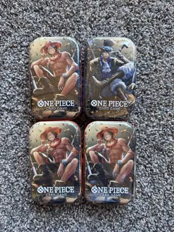 Lot of (4) - One Piece Tin Pack Set Vol 2 | TS-02 OP-13 Factory Sealed - Image 1